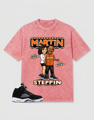Cool Grey Oreo 5s Zadago Washed T-shirt Martin Steppin Graphic