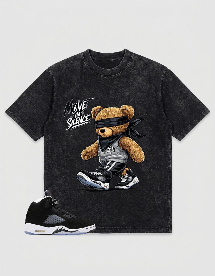 Cool Grey Oreo 5s Zadago Washed T-shirt Move In Silence Graphic
