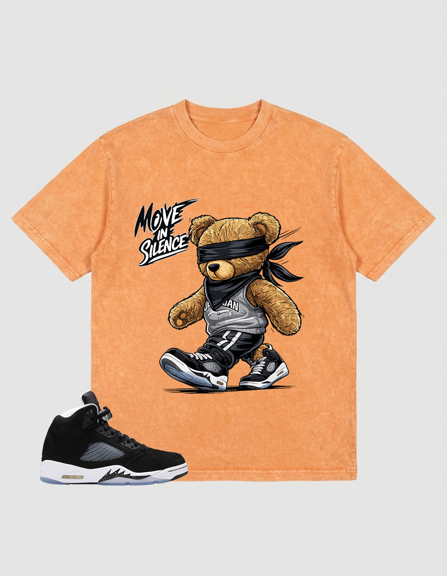 Cool Grey Oreo 5s Zadago Washed T-shirt Move In Silence Graphic
