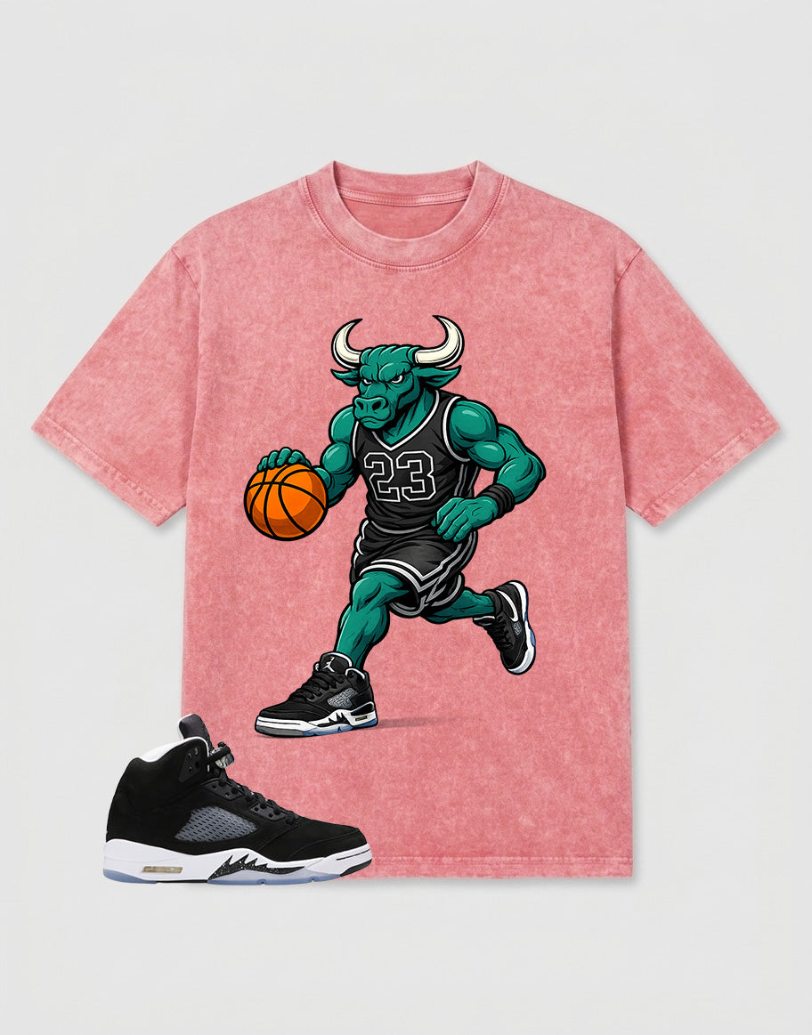 Cool Grey Oreo 5s Zadago Shirt Washed T-shirt Raging Bull Graphic