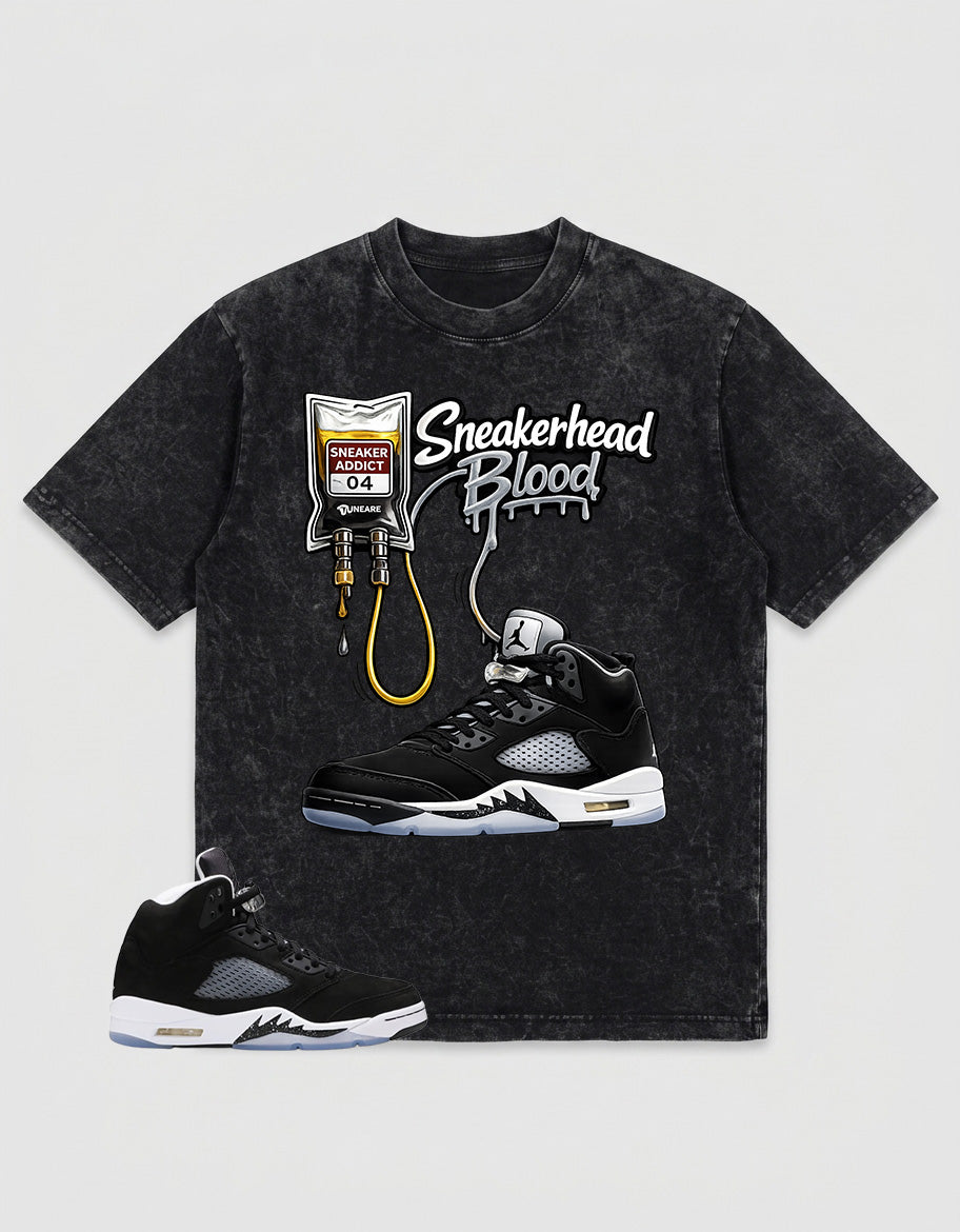 Cool Grey Oreo 5s Zadago Washed T-shirt Sneakerhead Blood Graphic