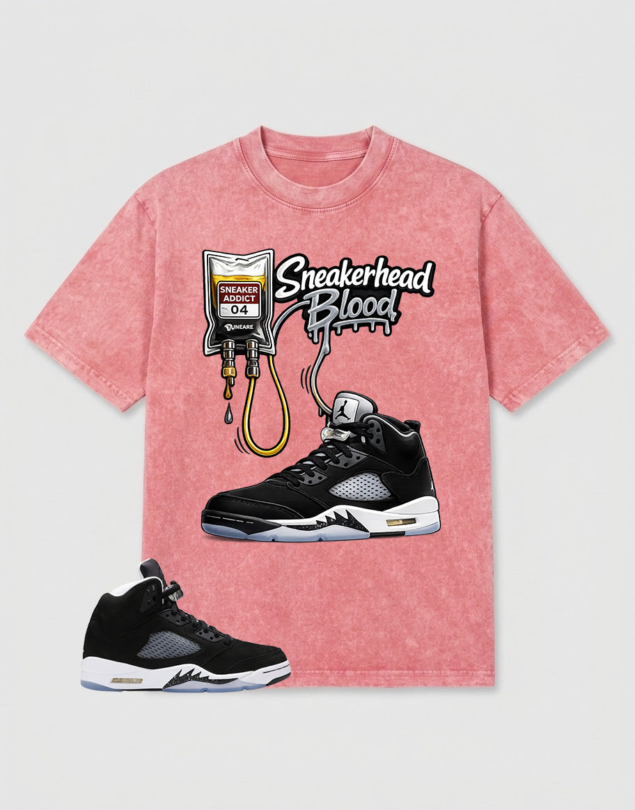 Cool Grey Oreo 5s Zadago Washed T-shirt Sneakerhead Blood Graphic