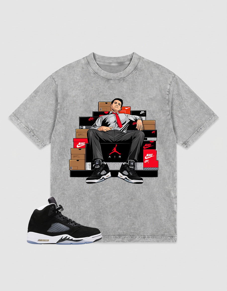 Cool Grey Oreo 5s Zadago Washed T-shirt Sole Boss Graphic