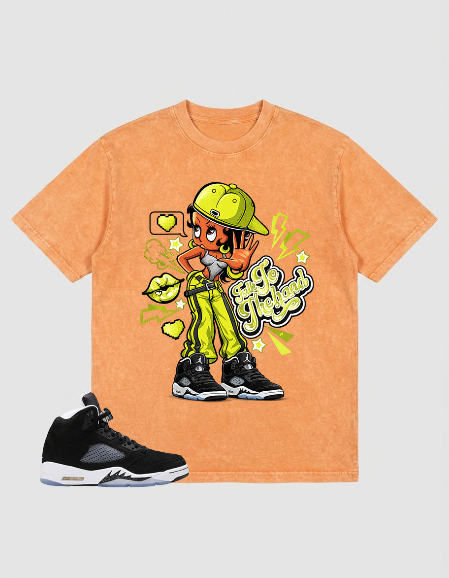 Cool Grey Oreo 5s Zadago Washed T-shirt Talk To The Hand Graphic