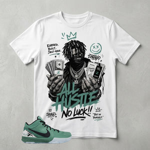 All Hustle No Luck Graphic Tee - Shirt To Match Kobe 4 Protro Girl Dad