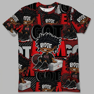 All Over Print Shirt to Match Bred 11s - Got Em Dope Shirt