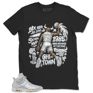 All Star MVP 23 MJ Shirt - Match Air Jordan 6 x Paris Saint-Germain Metallic Silver