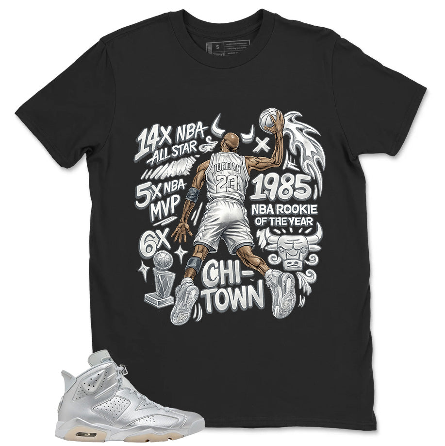 All Star MVP 23 MJ Shirt - Match Air Jordan 6 x Paris Saint-Germain Metallic Silver