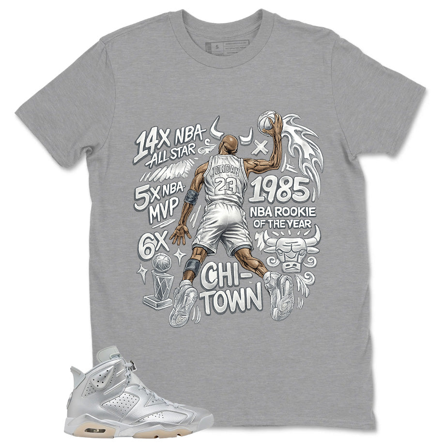 All Star MVP 23 MJ Shirt - Match Air Jordan 6 x Paris Saint-Germain Metallic Silver