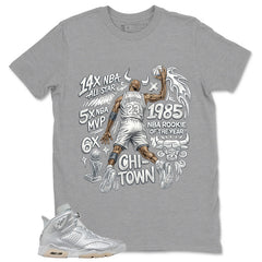 All Star MVP 23 MJ Shirt - Match Air Jordan 6 x Paris Saint-Germain Metallic Silver