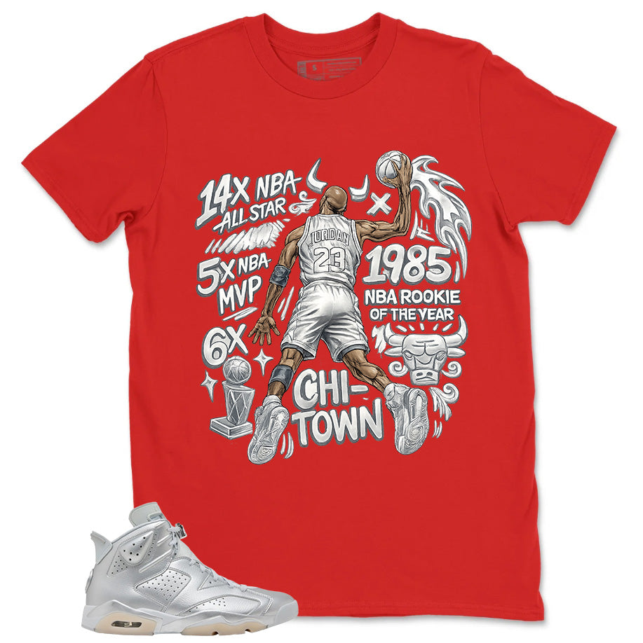 All Star MVP 23 MJ Shirt - Match Air Jordan 6 x Paris Saint-Germain Metallic Silver