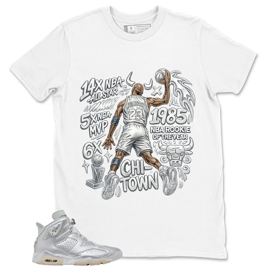 All Star MVP 23 MJ Shirt - Match Air Jordan 6 x Paris Saint-Germain Metallic Silver