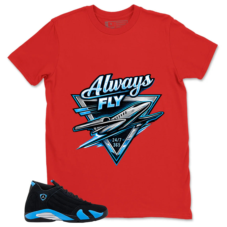 Always Fly Shirt - Match Air Jordan 14 Black University Blue 2026