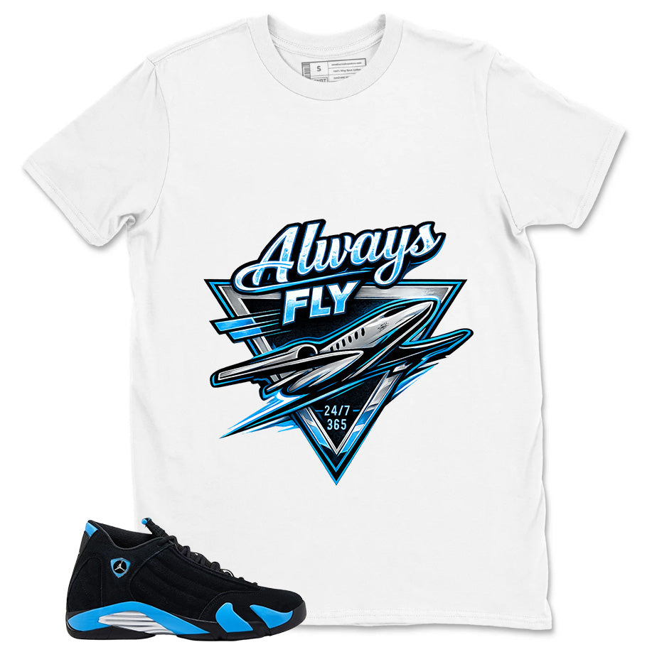 Always Fly Shirt - Match Air Jordan 14 Black University Blue 2026
