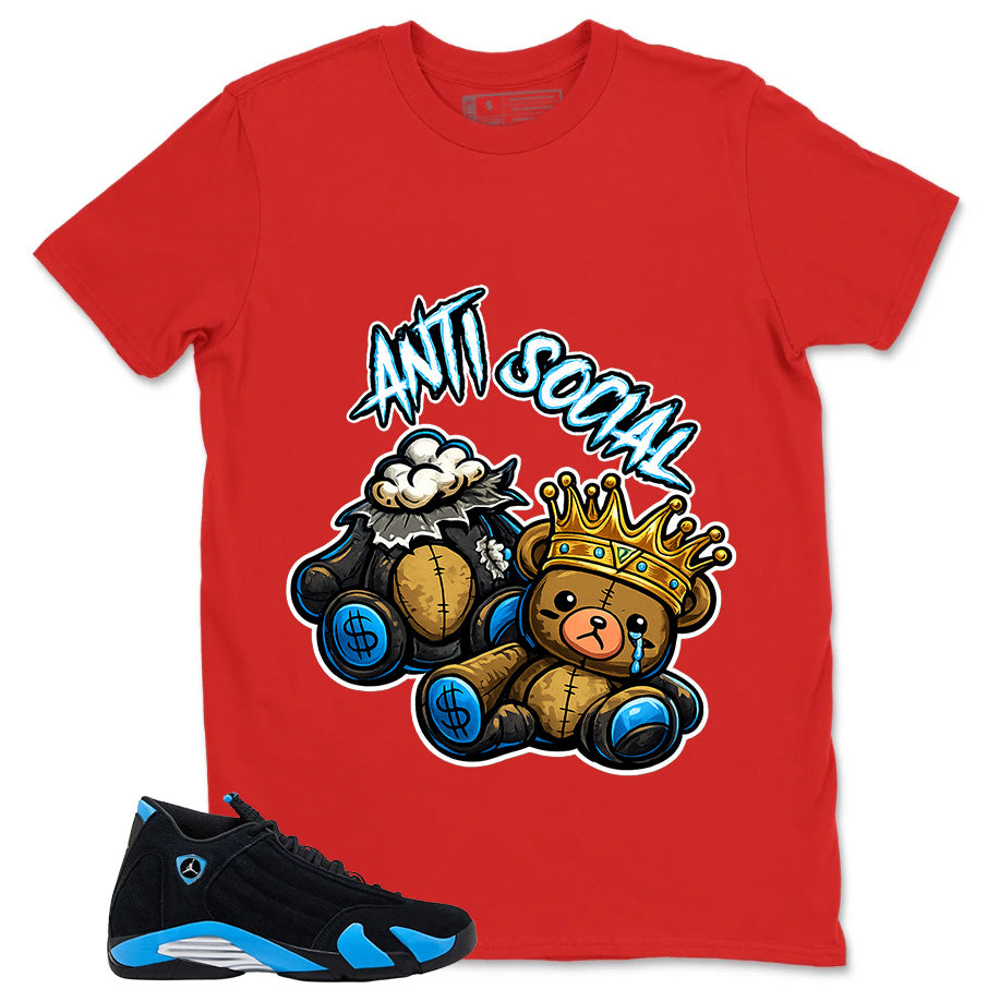 Anti Social Shirt - Match Air Jordan 14 Black University Blue 2026