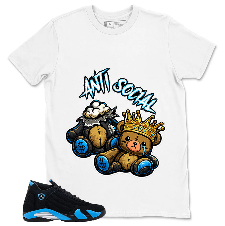 Anti Social Shirt - Match Air Jordan 14 Black University Blue 2026