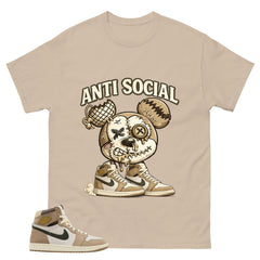 Anti Social Shirt - Match Cream Wmns Air Jordan 1 Khaki