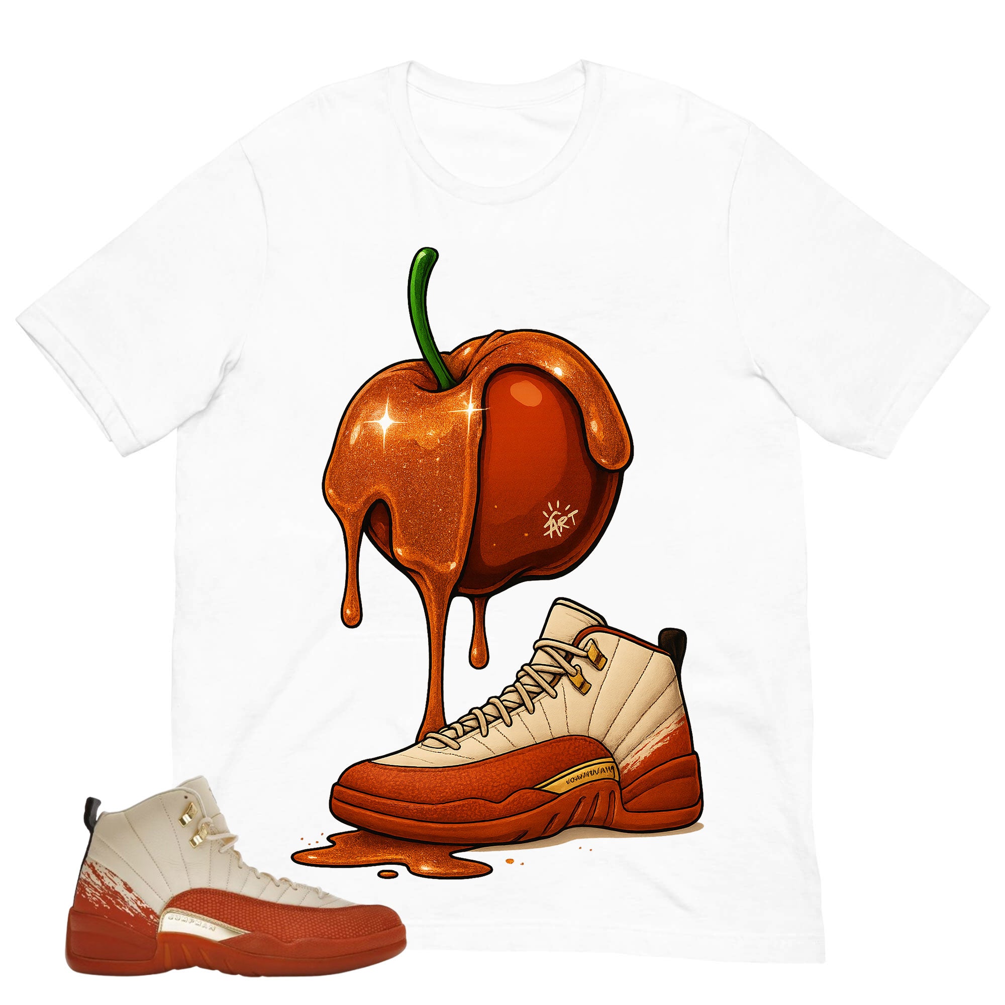 Apple Dripping Shirt - Match Eastside Golf x Air Jordan 12 'Out the Mud'