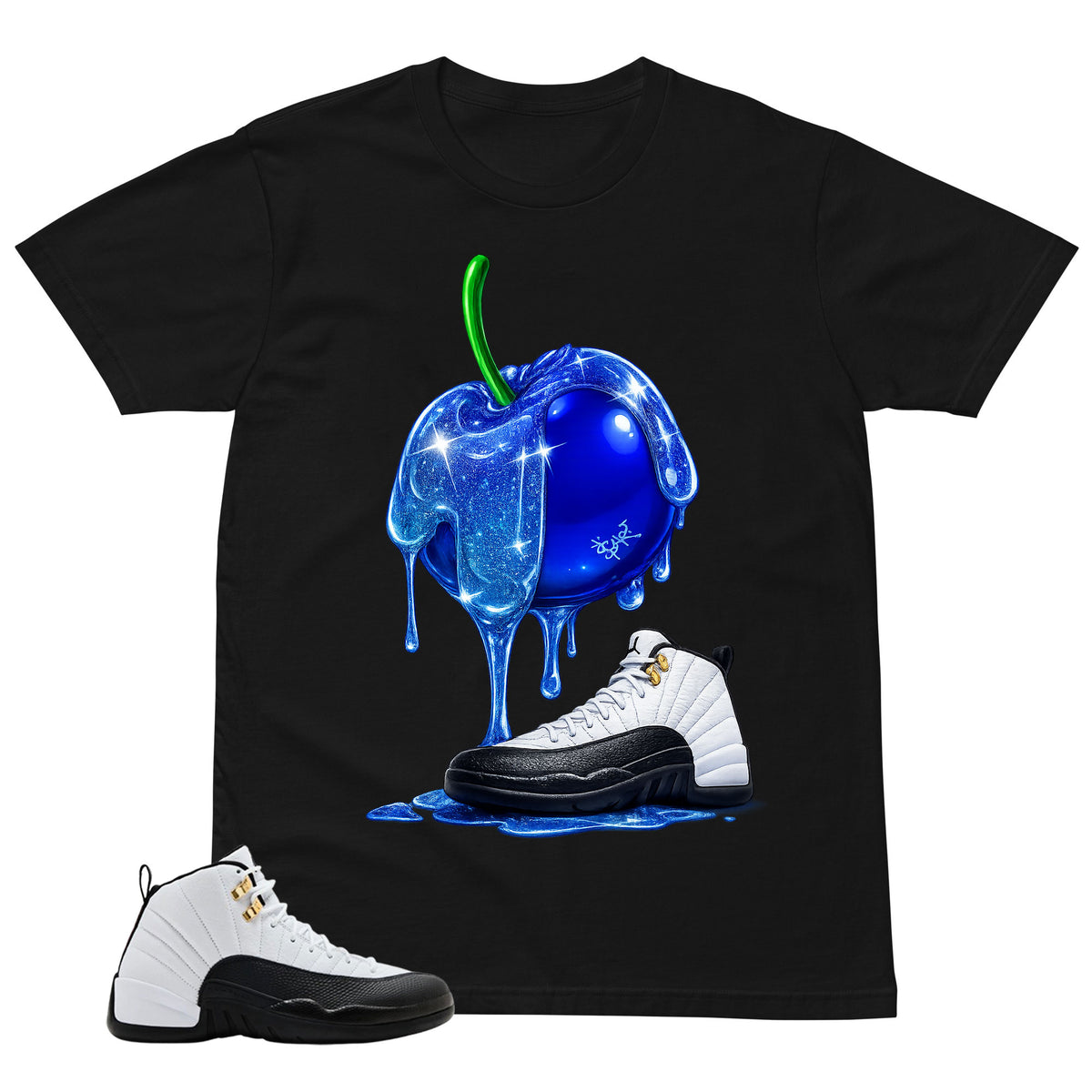 Apple Dripping Shirt - Match Air Jordan 12 'Taxi'