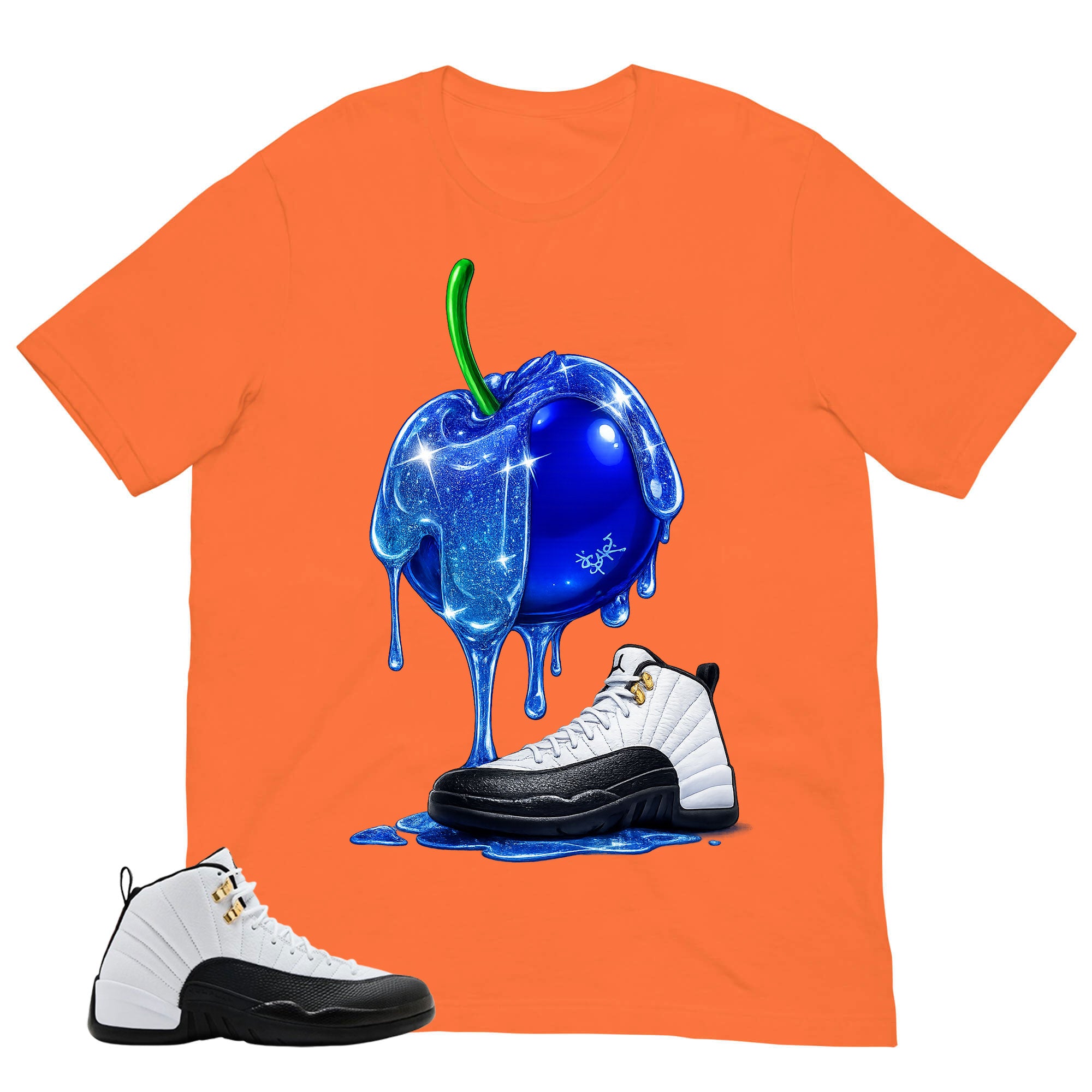 Apple Dripping Shirt - Match Air Jordan 12 'Taxi'