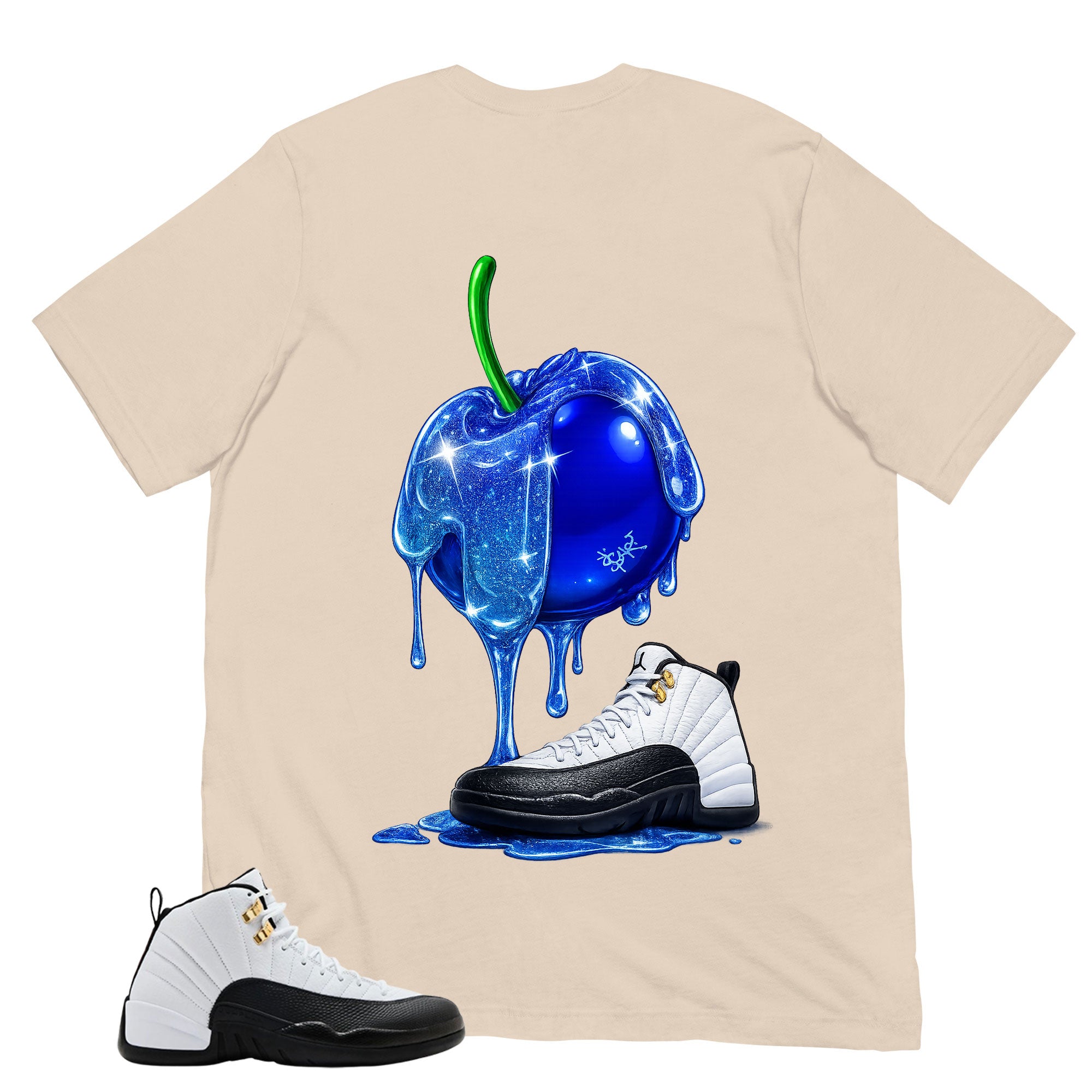 Apple Dripping Shirt - Match Air Jordan 12 'Taxi'