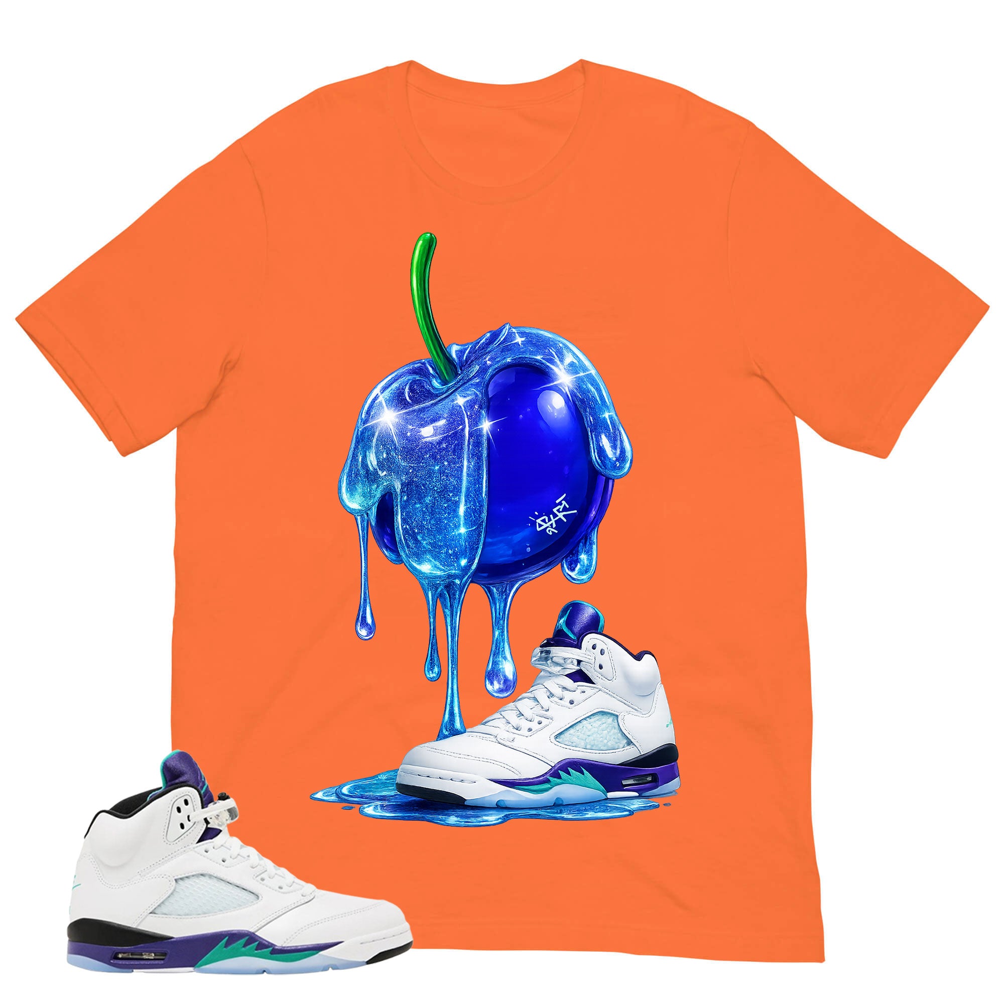 Apple Dripping Shirt - Matching Air Jordan 5 Retro 'Grape' 2025