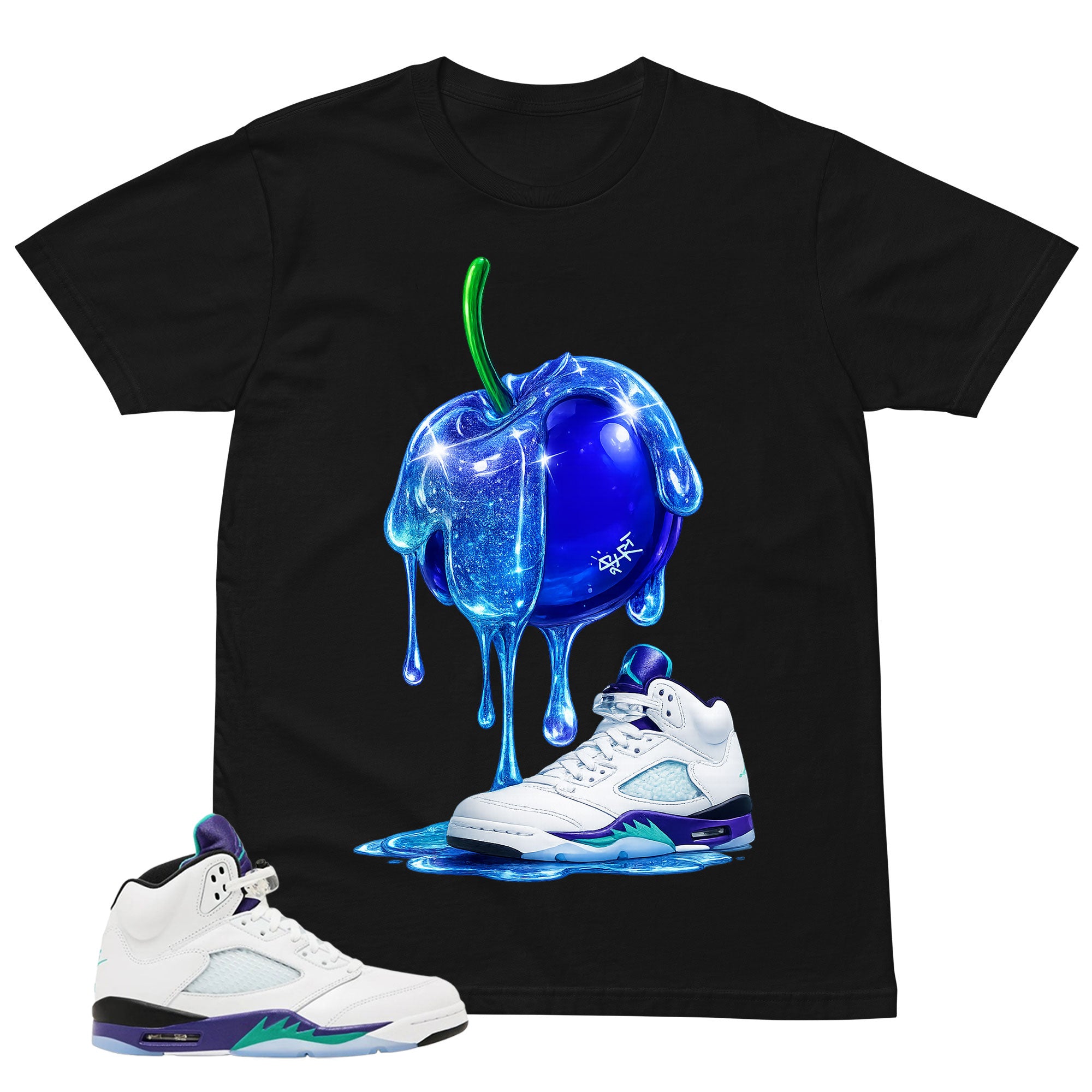 Apple Dripping Shirt - Matching Air Jordan 5 Retro 'Grape' 2025