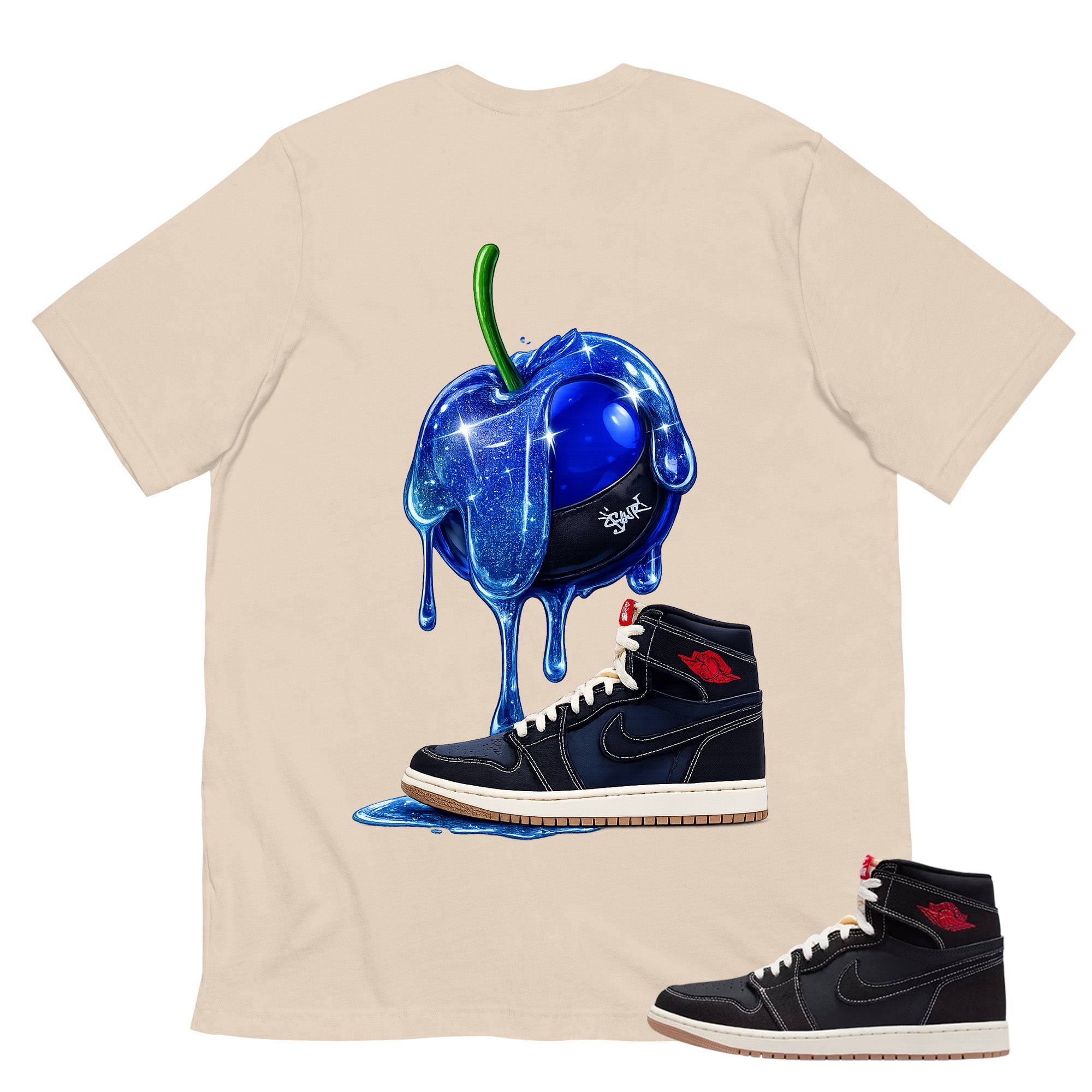 Apple Dripping Sneaker Shirt - Match Air Jordan 1 Flight Club