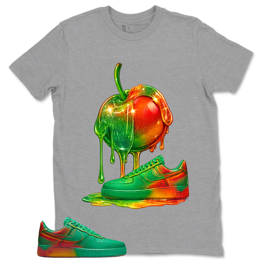 Apple Dripping Sneaker Shirt - Match Air Force 1 Stadium Green Crimson