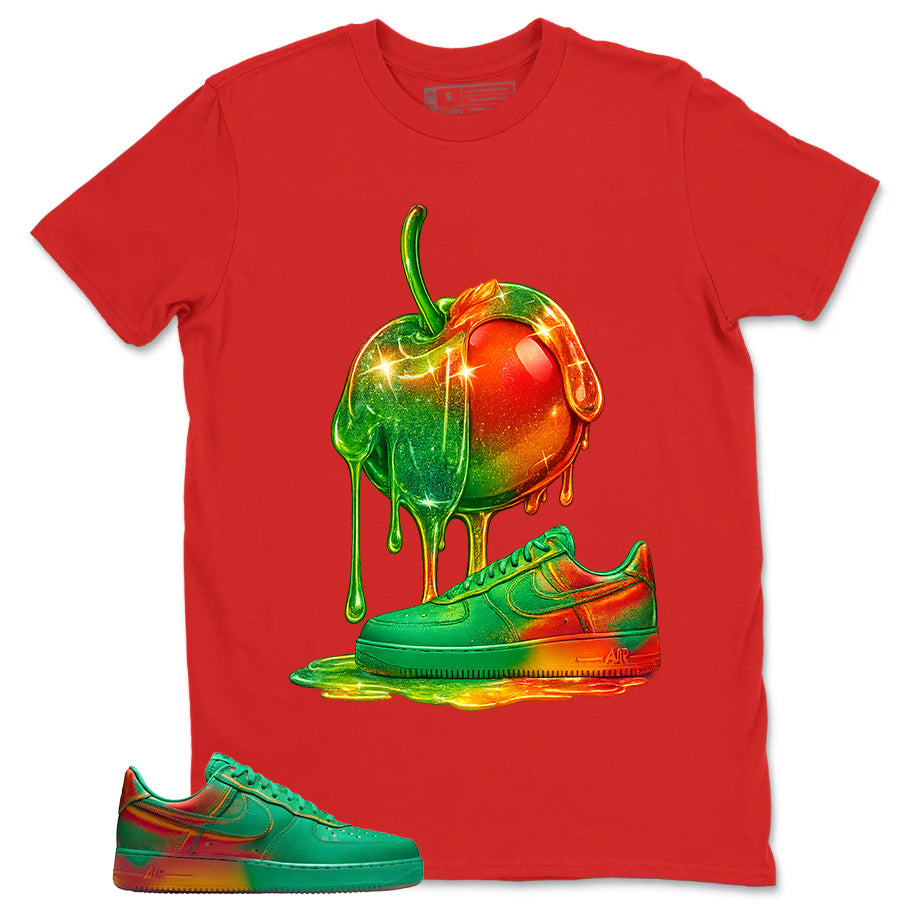 Apple Dripping Sneaker Shirt - Match Air Force 1 Stadium Green Crimson