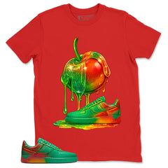 Apple Dripping Sneaker Shirt - Match Air Force 1 Stadium Green Crimson