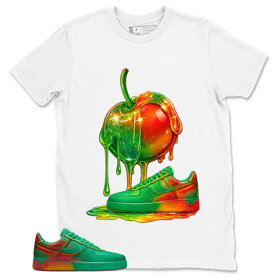 Apple Dripping Sneaker Shirt - Match Air Force 1 Stadium Green Crimson