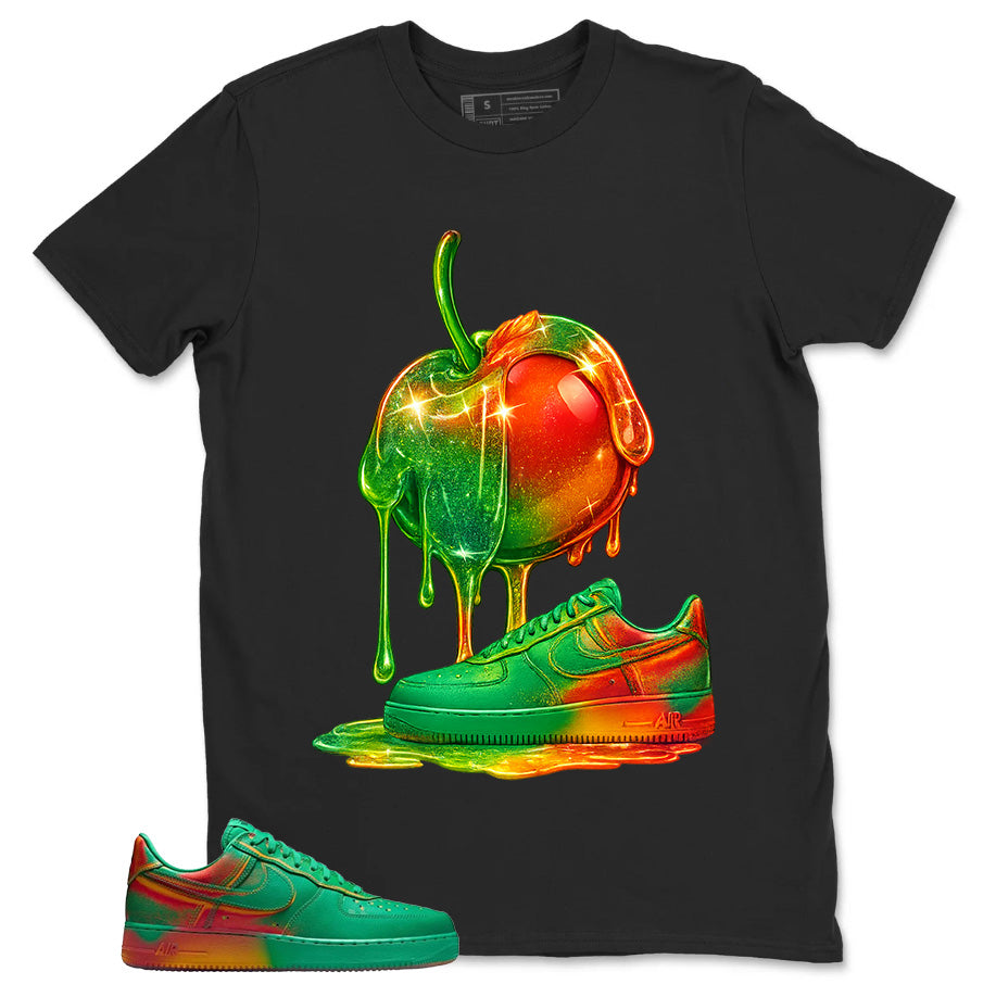 Apple Dripping Sneaker Shirt - Match Air Force 1 Stadium Green Crimson