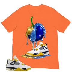 Apple Dripping Sneaker Shirt - Match Air Jordan 4 Vivid Sulfur