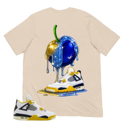 Apple Dripping Sneaker Shirt - Match Air Jordan 4 Vivid Sulfur