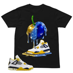 Apple Dripping Sneaker Shirt - Match Air Jordan 4 Vivid Sulfur