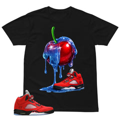 Graphic Tee Apple Dripping on Sneaker Shirt Match 5s Raging Bull
