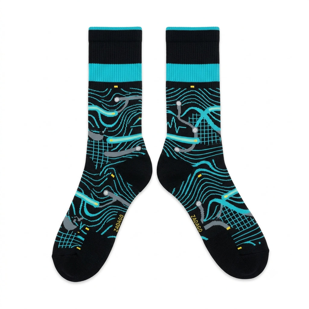 Aqua Socks – Air Jordan 5 Inspired Mid-Calf Unisex Crew Socks