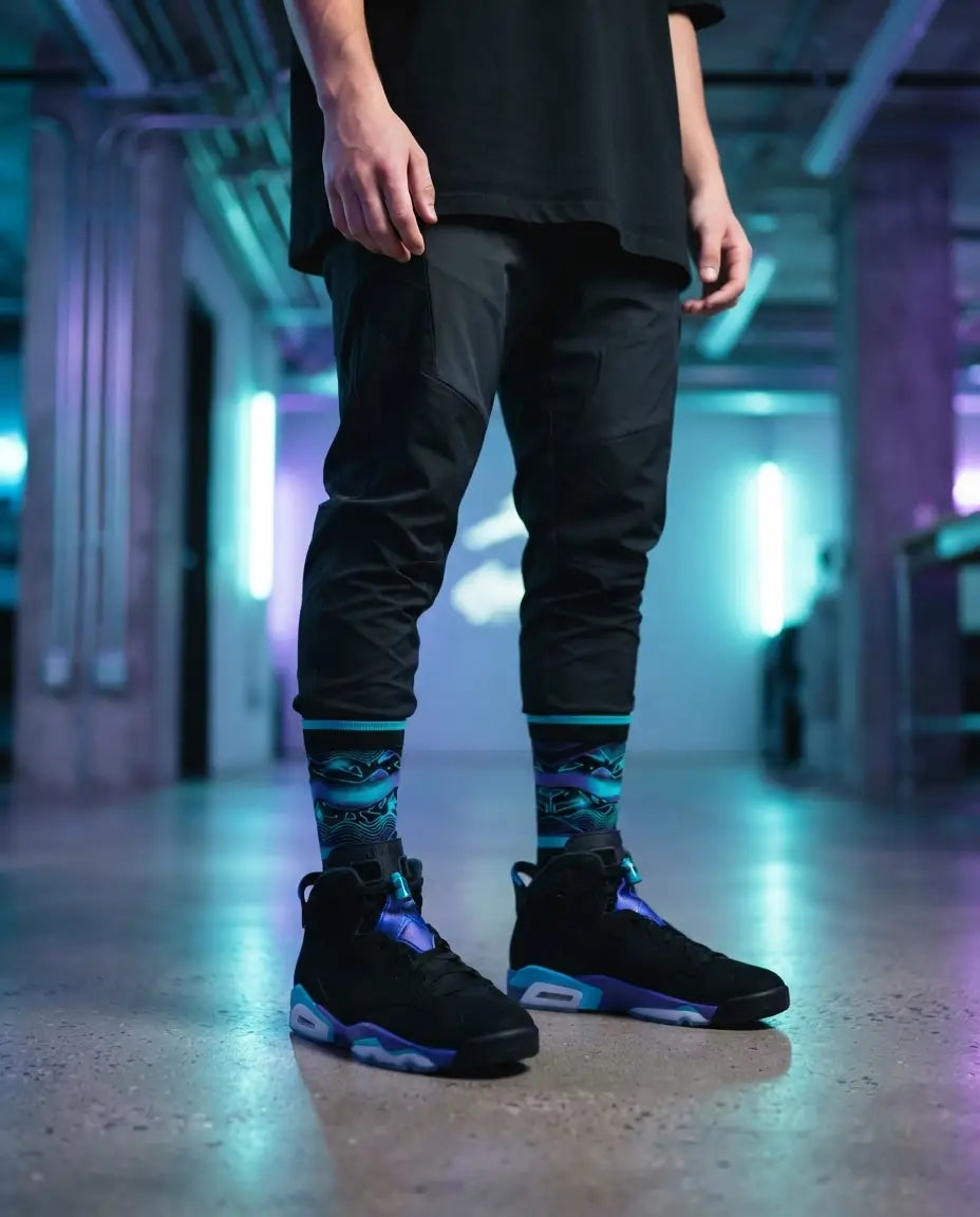 Aqua Socks – Air Jordan 6 Retro Inspired Mid-Calf Unisex Crew Socks