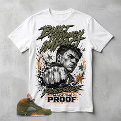 Army Olive 5s Zadago Shirt Built Through Impact Graphic