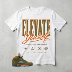 Army Olive 5s Zadago Shirt Elevate Yourself Graphic