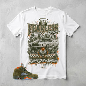 Army Olive 5s Zadago Shirt Fearless Drift Graphic