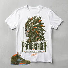 Army Olive 5s Zadago Shirt Path Breaker Graphic