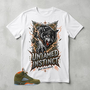 Army Olive 5s Zadago Shirt Untamed Instinct Graphic