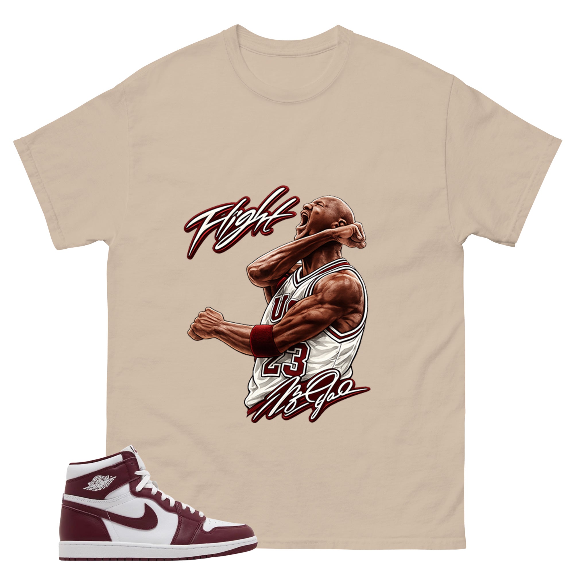 Artisanal Red 1s Zadago Shirt Flight Victory MJ Graphic