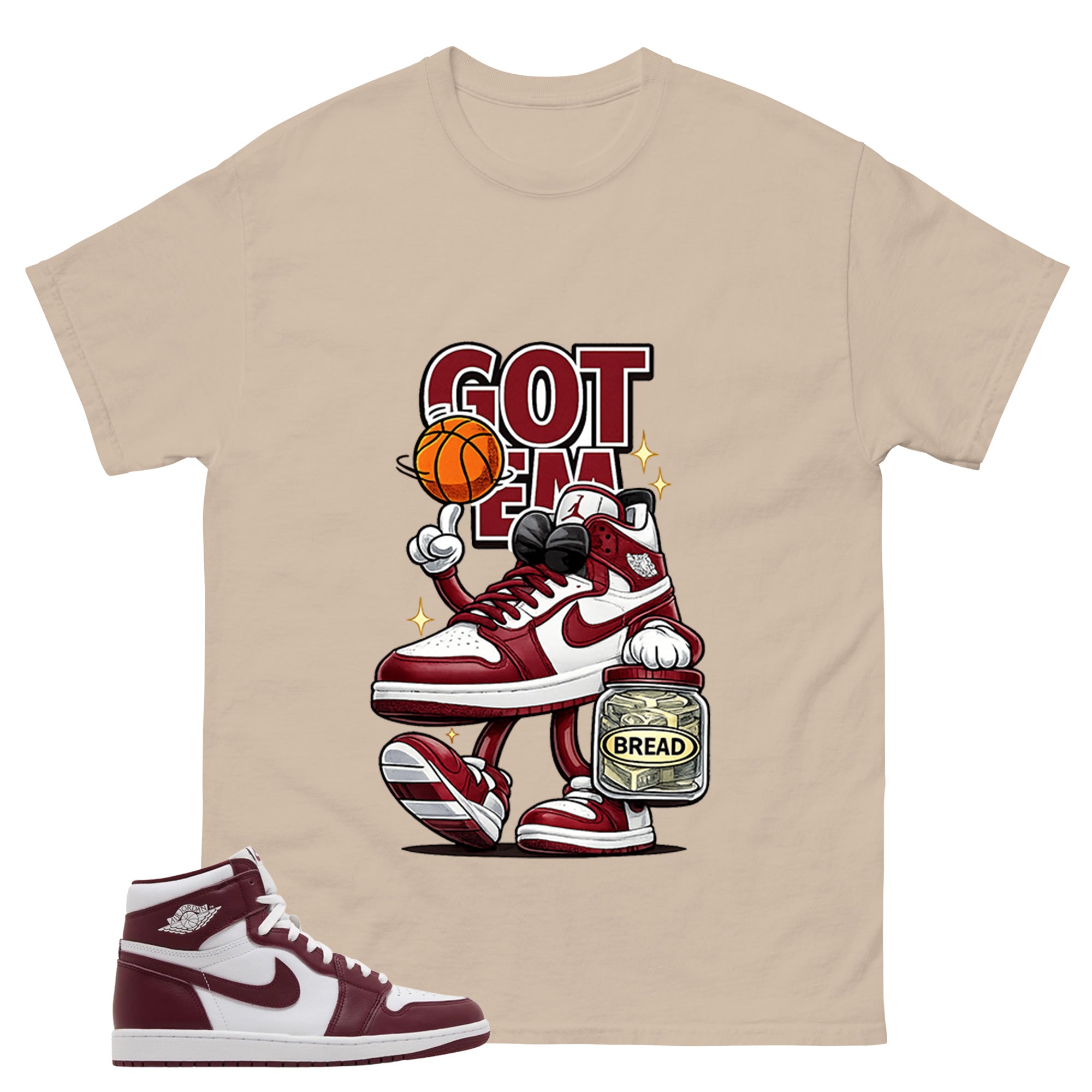 Artisanal Red 1s Zadago Shirt Got Em Bread Graphic