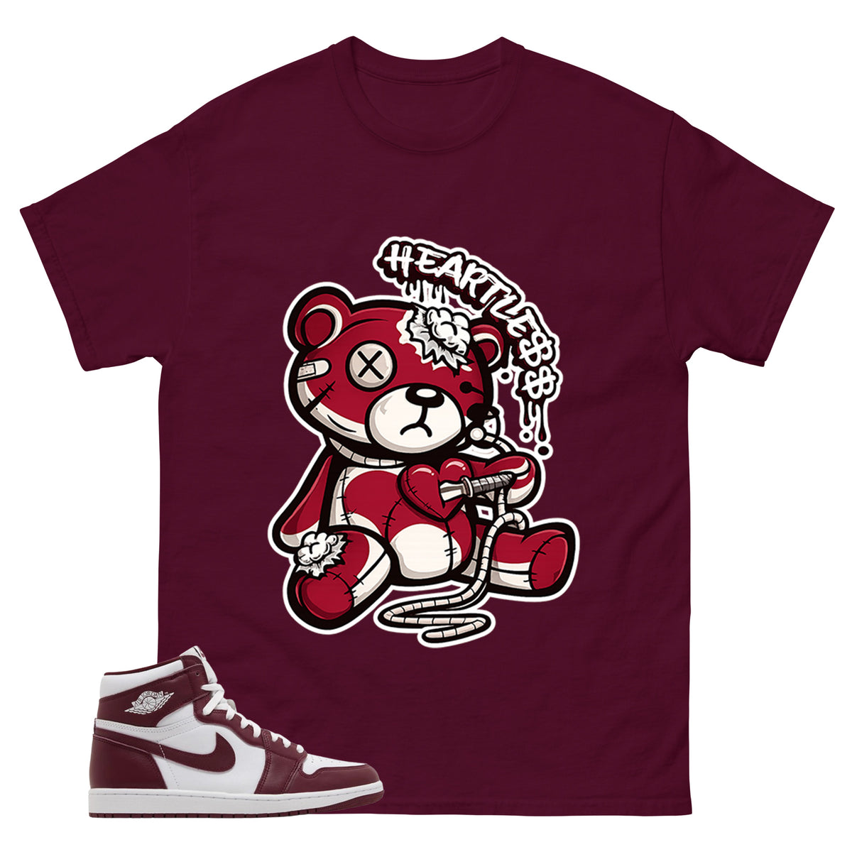 Artisanal Red 1s Zadago Shirt Heartless Graphic