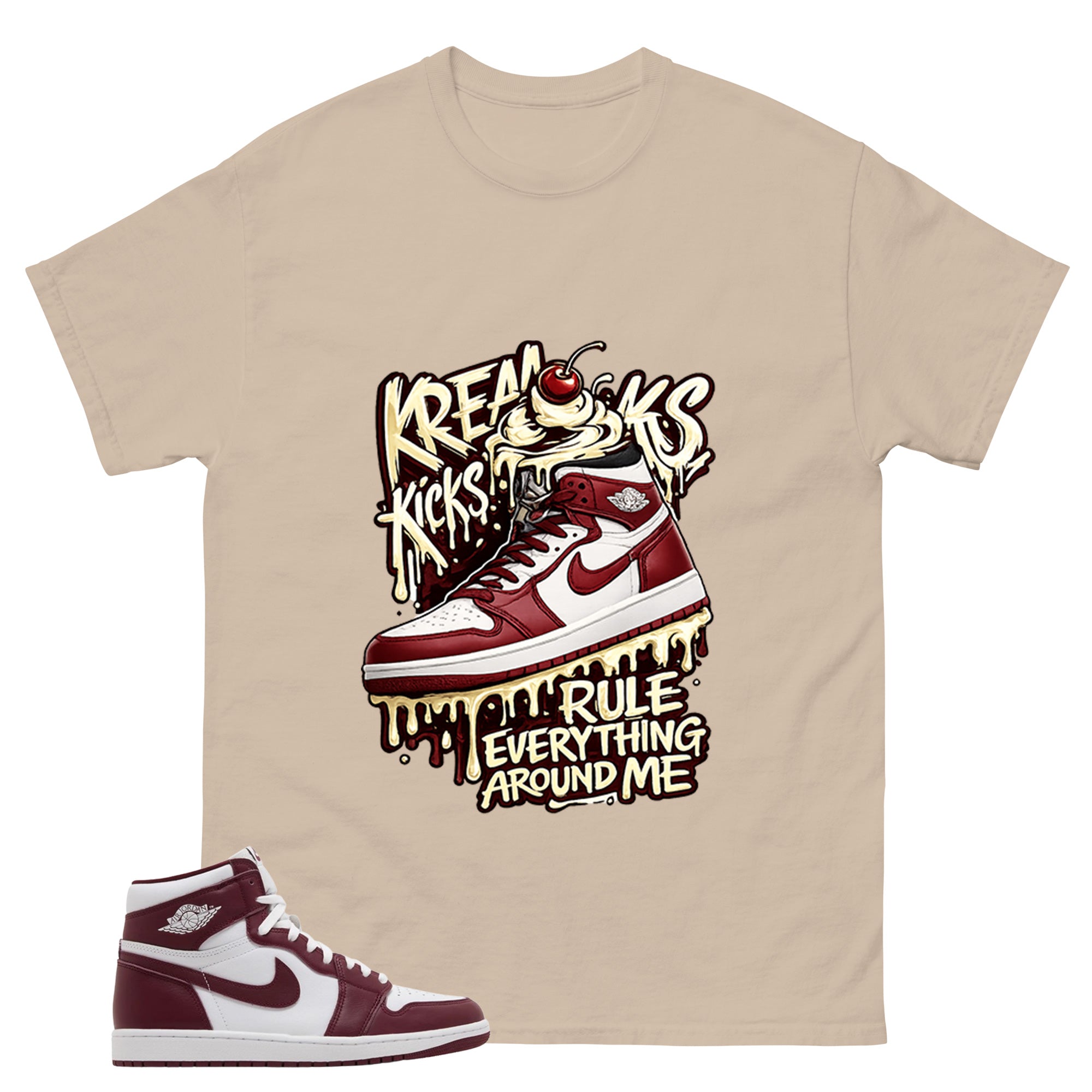 Artisanal Red 1s Zadago Shirt Kream Kicks Graphic