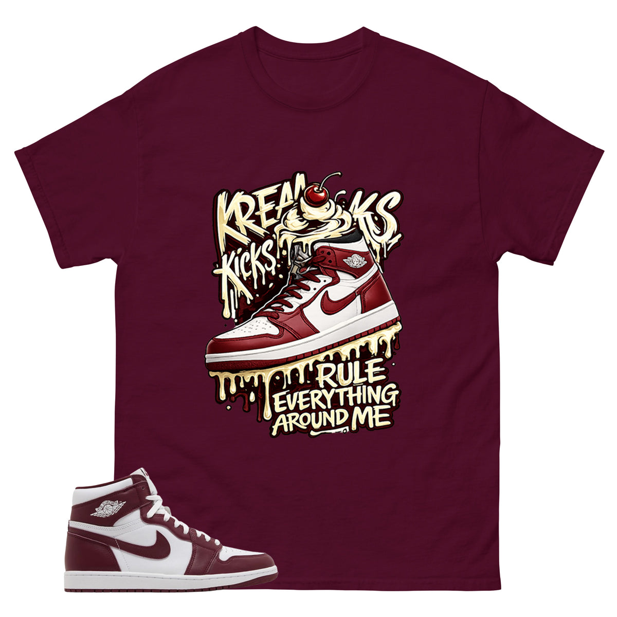 Artisanal Red 1s Zadago Shirt Kream Kicks Graphic