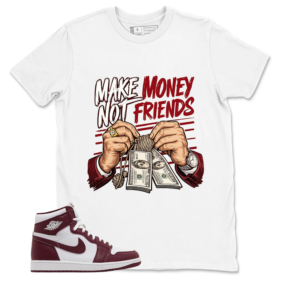 Artisanal Red 1s Zadago Shirt Make Money Not Friends Graphic
